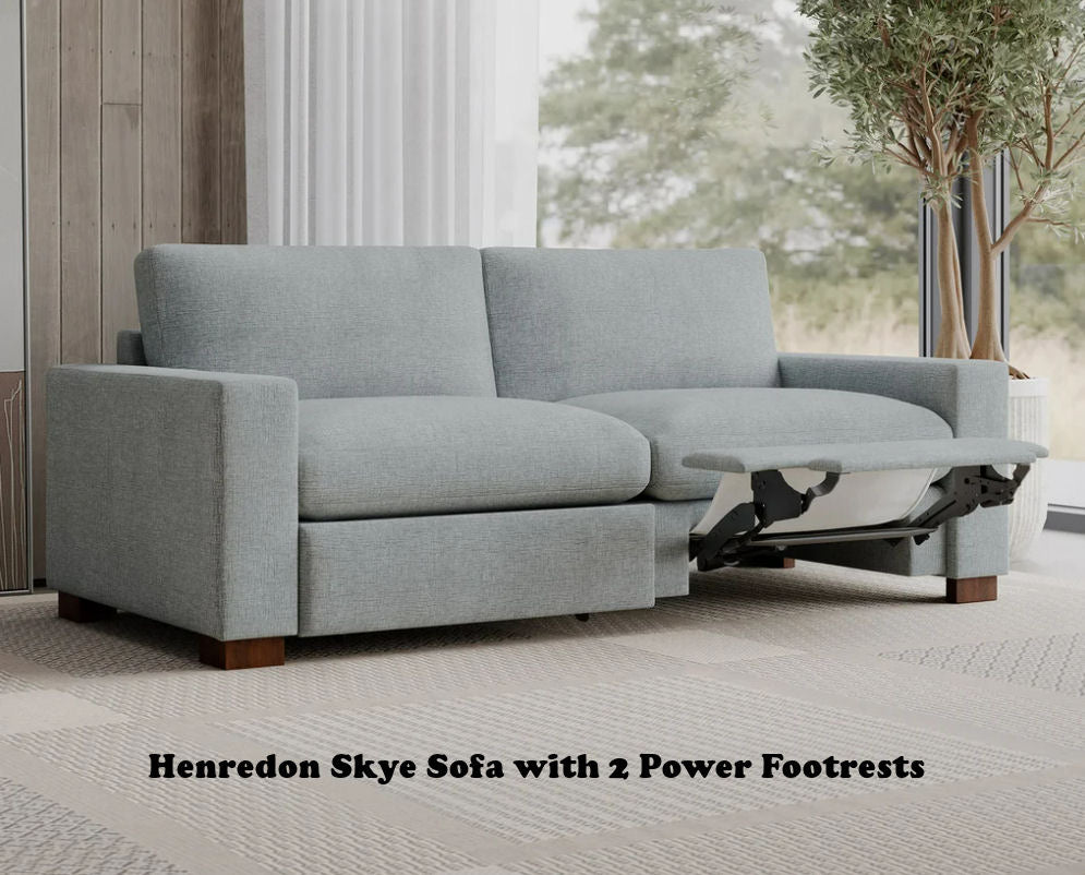 Henredon Skye Sofa with 2 Power Footrests