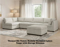 Thomasville Tisdale Modular Sectional 6-piece
Taupe with Storage Ottoman