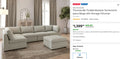 Thomasville Tisdale Modular Sectional 6-piece Beige with Storage Ottoman
